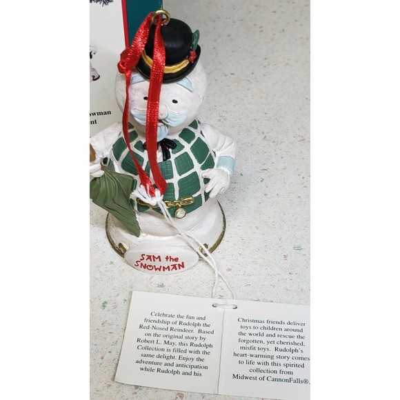 Rudolph the Movie ~ Sam The Snowman Ornament ~ Midwest of Canon Falls 1999 ~ NIB - Picture 2 of 10